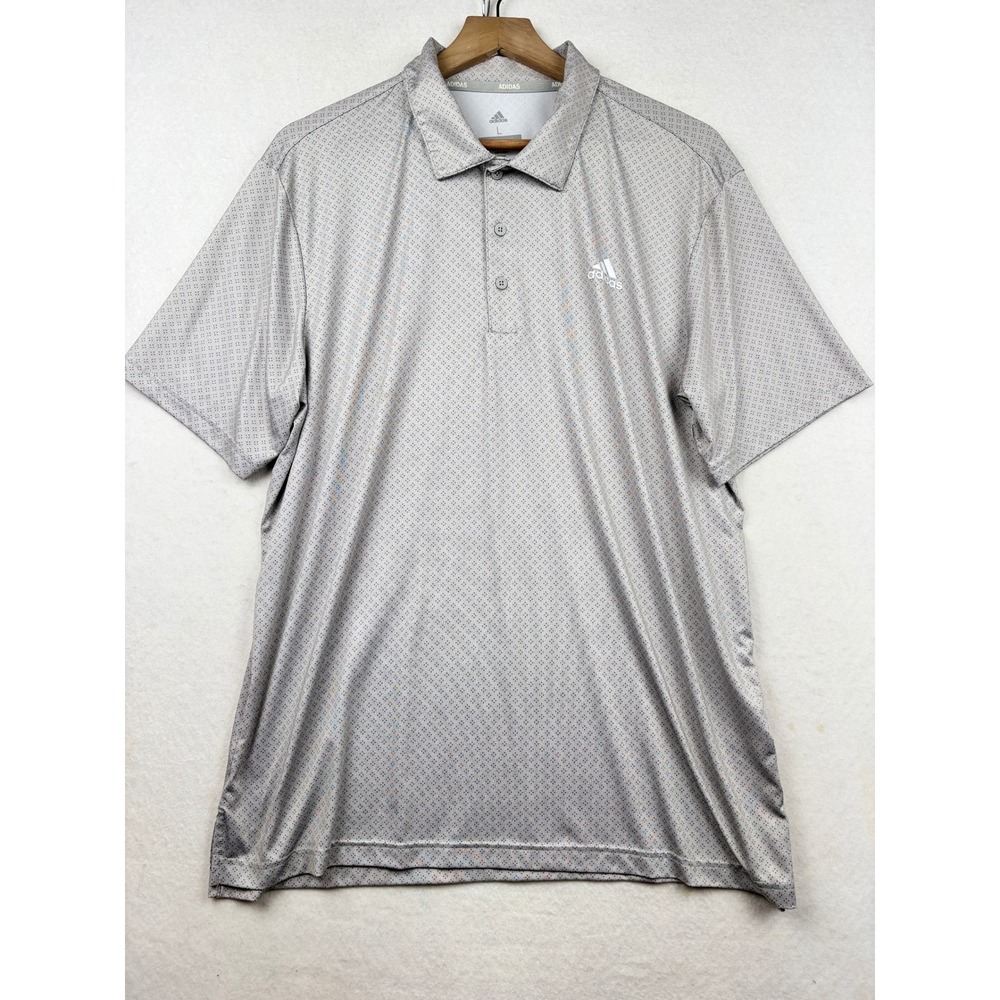 Adidas Golf Polo Mens L Short‎ Sleeve Performance Athletic